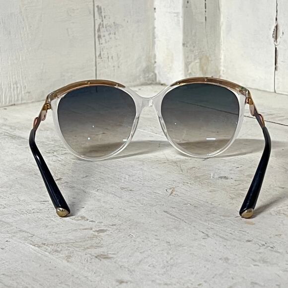 Dior Metaleyes 1 6OCIZ Transparent/Coral/Black Frame Gray Lens Round Sunglasses - Picture 5 of 5